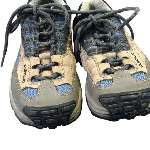 VASQUE Women's 9 #7373 Stealth Slate Nubuck Leather Hiking Shoes Tan Blue Sz 7 - Picture 8 of 14